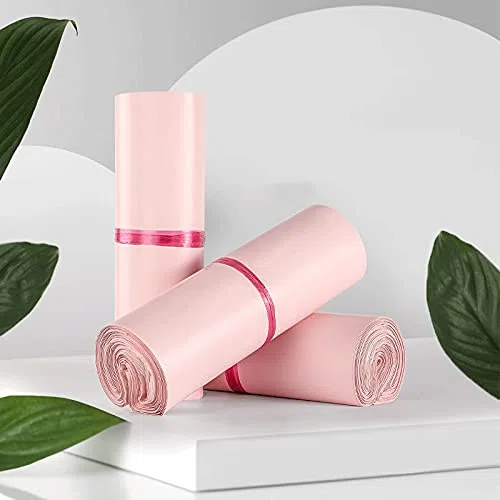 Plastikowe samoprzylepne torby pocztowe, Self Seal Mailer Envelopes Pink Multiple Sizes 100 Pcs(17x30)