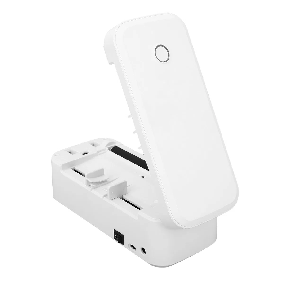 Jeffergarden Termiczna Drukarka Etykiet, 4x6, 200 Dpi, Drukarka Etykiet Wysyłkowych z łącznością Bluetooth USB do Komputera, Tabletu z Telefonem Komórkowym, Domowe Biuro, Centra Handlowe (wtyczka UE)