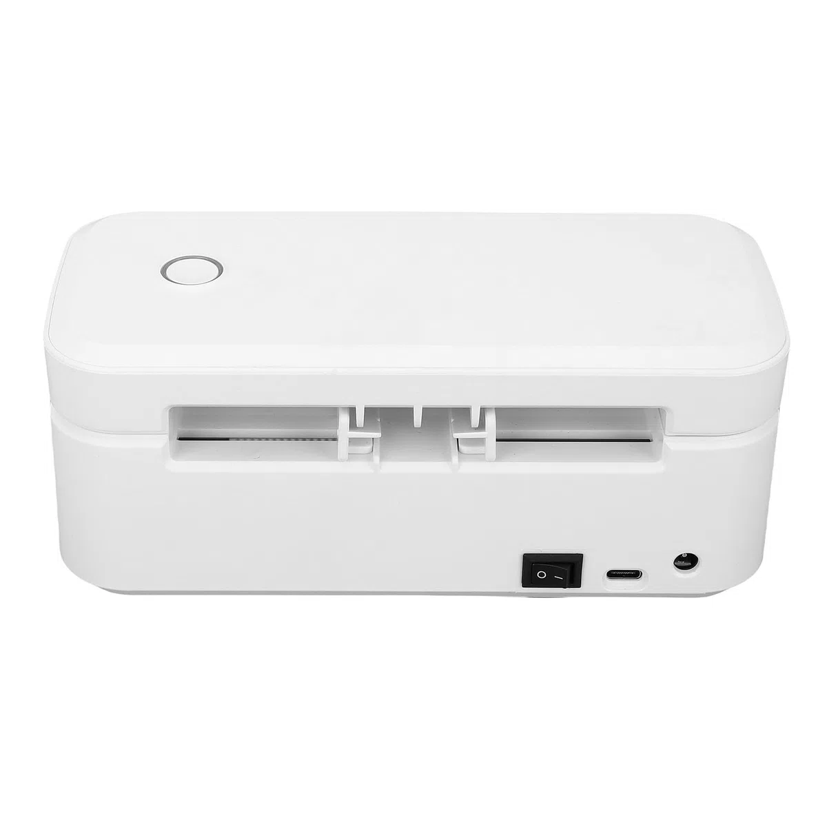 Jeffergarden Termiczna Drukarka Etykiet, 4x6, 200 Dpi, Drukarka Etykiet Wysyłkowych z łącznością Bluetooth USB do Komputera, Tabletu z Telefonem Komórkowym, Domowe Biuro, Centra Handlowe (wtyczka UE)